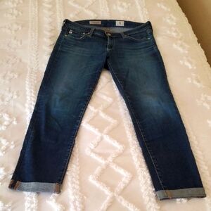 🌻AG Adriano Goldschmied Dark Blue Cropped Jeans